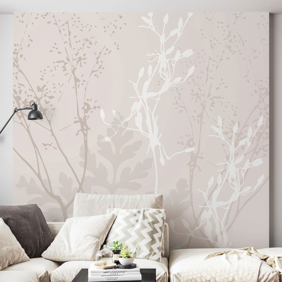 Panoramic Wallpaper - Wall Mural - Design Flowers