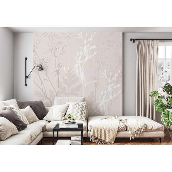 Panoramic Wallpaper - Wall Mural - Design Flowers