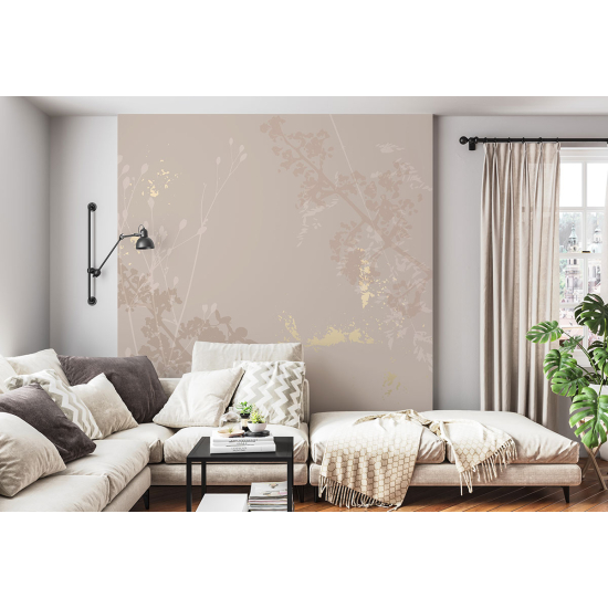 Panoramic Wallpaper - Wall Mural - Design Flowers