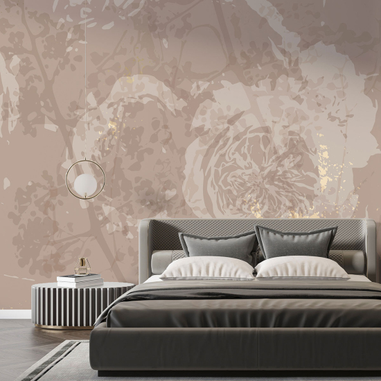 Panoramic Wallpaper - Wall Mural - Design Flowers