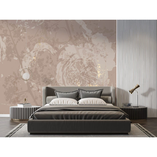 Panoramic Wallpaper - Wall Mural - Design Flowers