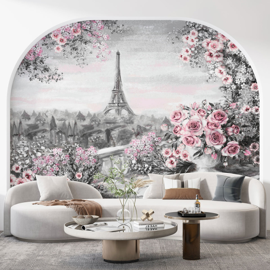 Panoramic Wallpaper - Wall Mural - Eiffel Tower