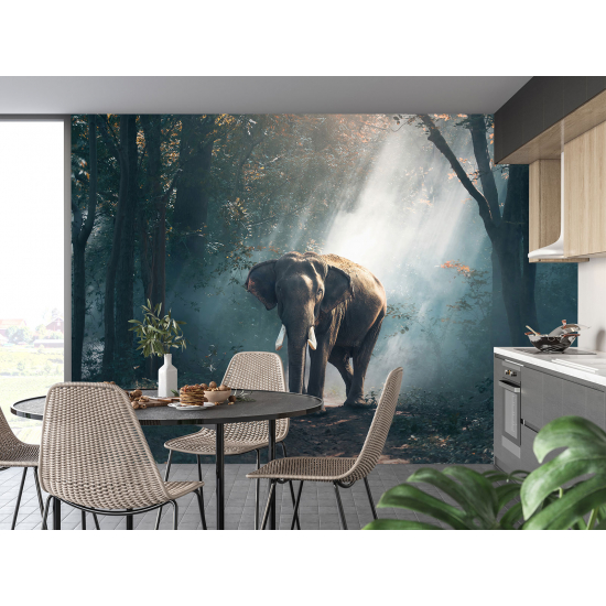 Panoramic Wallpaper - Wall Mural - Elephant