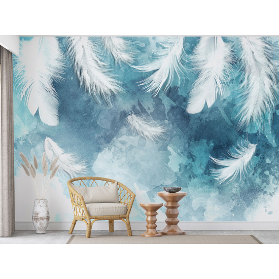 Panoramic Wallpaper - Wall Mural - Feathers