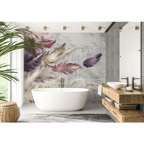 Panoramic Wallpaper - Wall Mural - Feathers