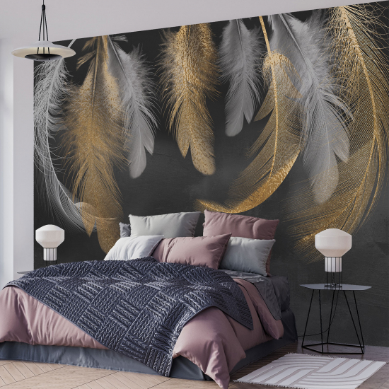 Panoramic Wallpaper - Wall Mural - Feathers