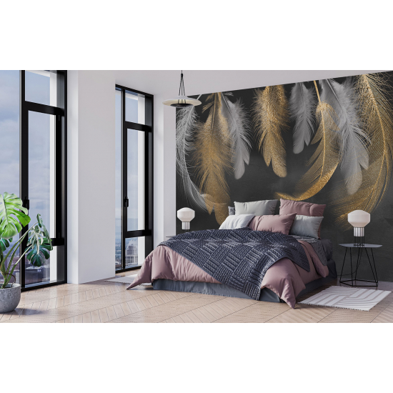 Panoramic Wallpaper - Wall Mural - Feathers