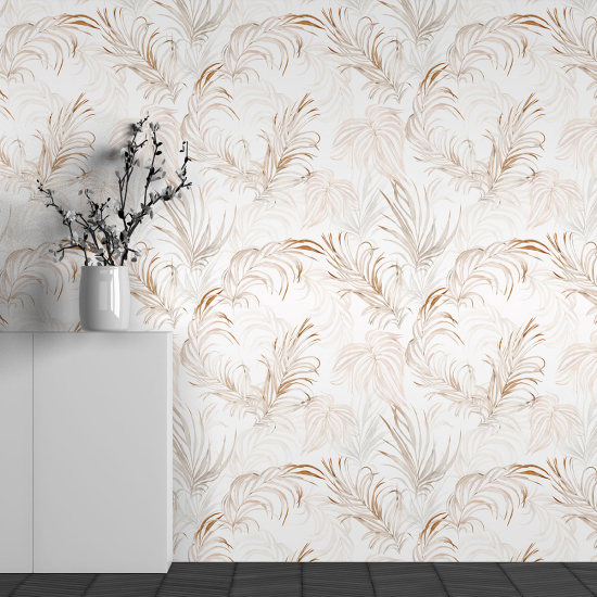 Panoramic Wallpaper - Wall Mural - Flower Pattern