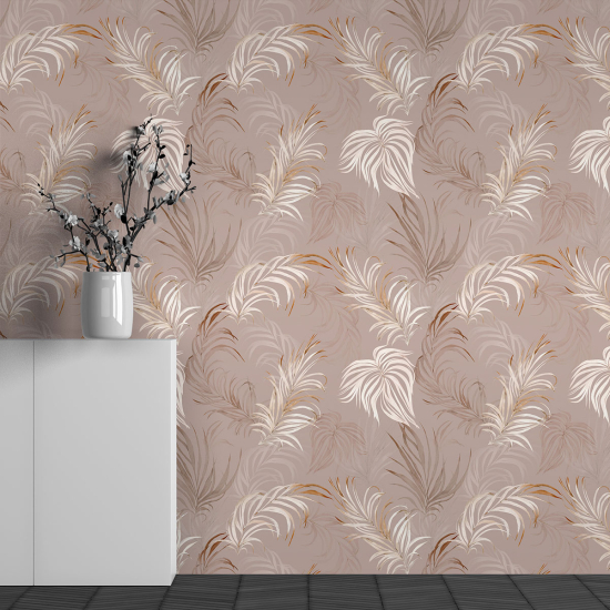 Panoramic Wallpaper - Wall Mural - Flower Pattern