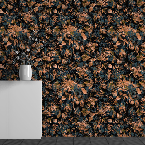 Panoramic Wallpaper - Wall Mural - Flower Pattern