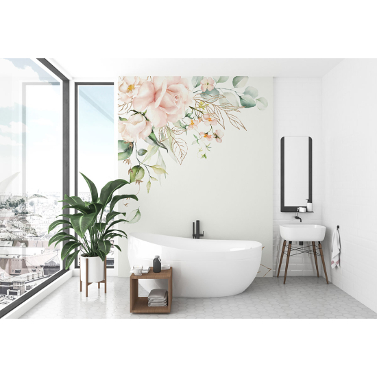 Panoramic Wallpaper - Wall Mural - Flowers