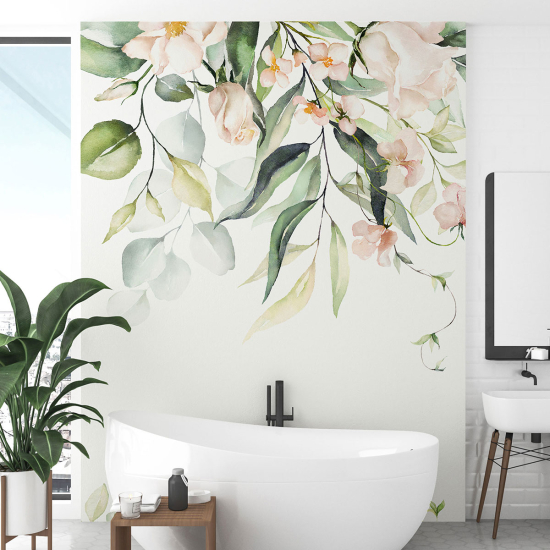 Panoramic Wallpaper - Wall Mural - Flowers