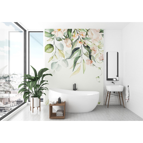 Panoramic Wallpaper - Wall Mural - Flowers