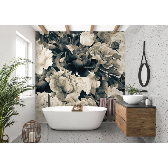 Panoramic Wallpaper - Wall Mural - Flowers