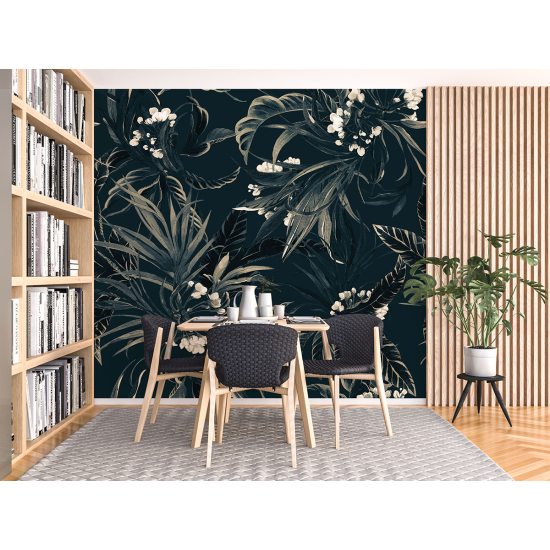 Panoramic Wallpaper - Wall Mural - Flowers