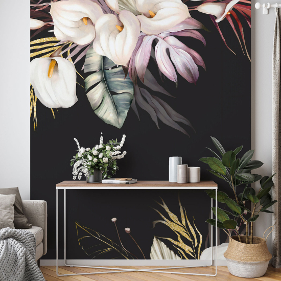 Panoramic Wallpaper - Wall Mural - Flowers