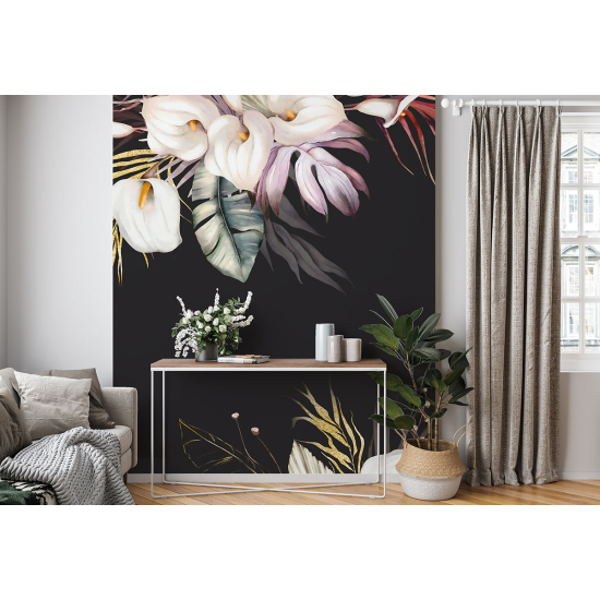 Panoramic Wallpaper - Wall Mural - Flowers