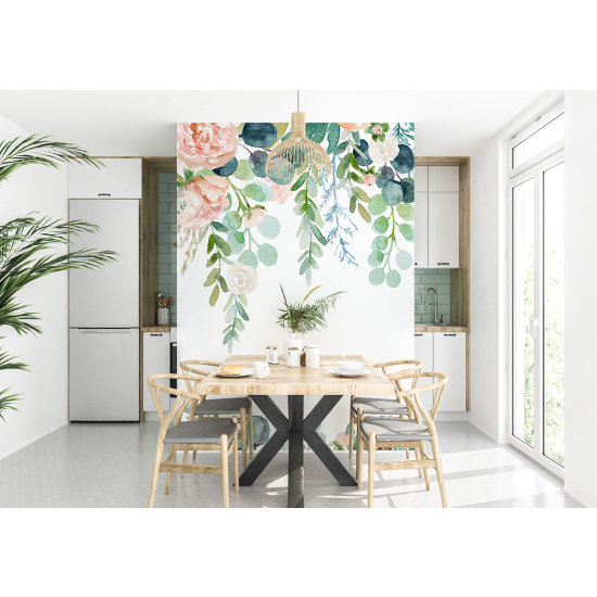 Panoramic Wallpaper - Wall Mural - Flowers