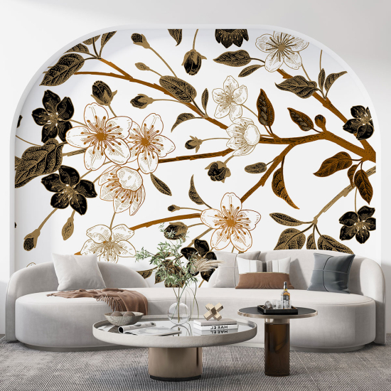 Panoramic Wallpaper - Wall Mural - Flowers