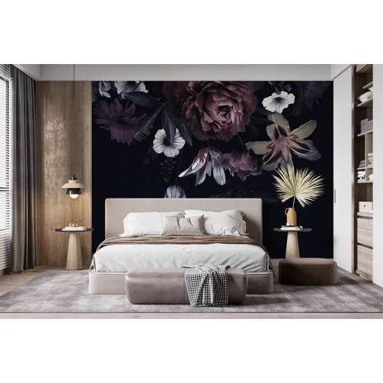 Panoramic Wallpaper - Wall Mural - Flowers