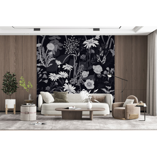 Panoramic Wallpaper - Wall Mural - Flowers