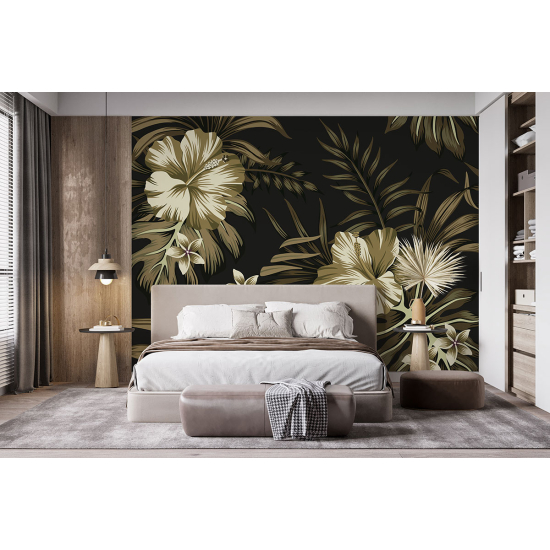 Panoramic Wallpaper - Wall Mural - Flowers