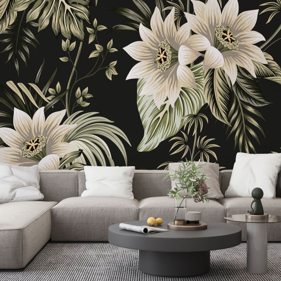 Panoramic Wallpaper - Wall Mural - Flowers