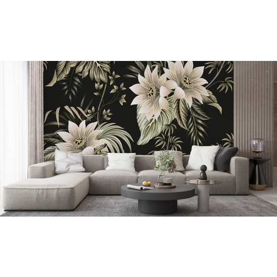 Panoramic Wallpaper - Wall Mural - Flowers