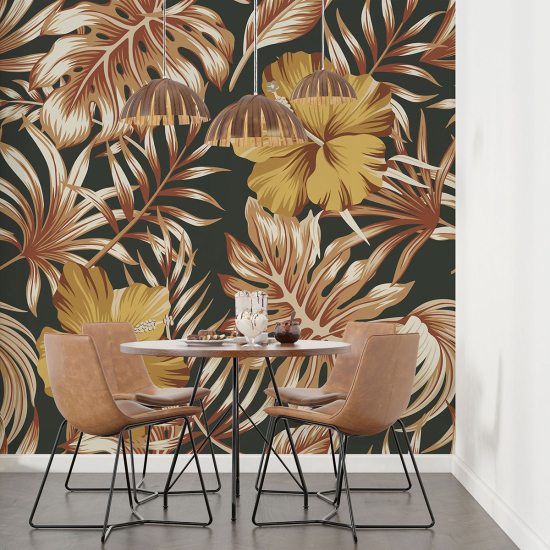 Panoramic Wallpaper - Wall Mural - Flowers