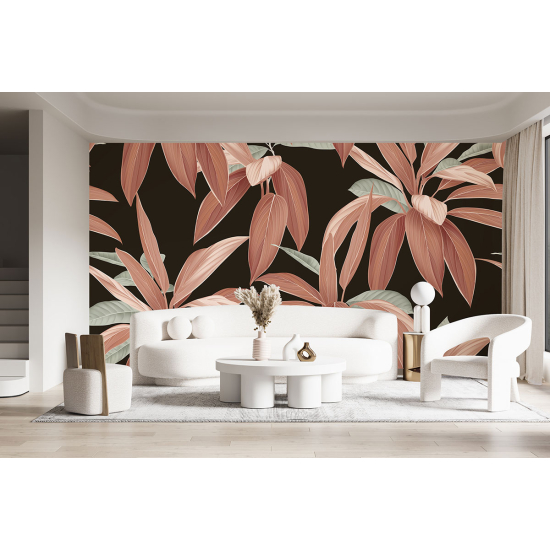 Panoramic Wallpaper - Wall Mural - Flowers