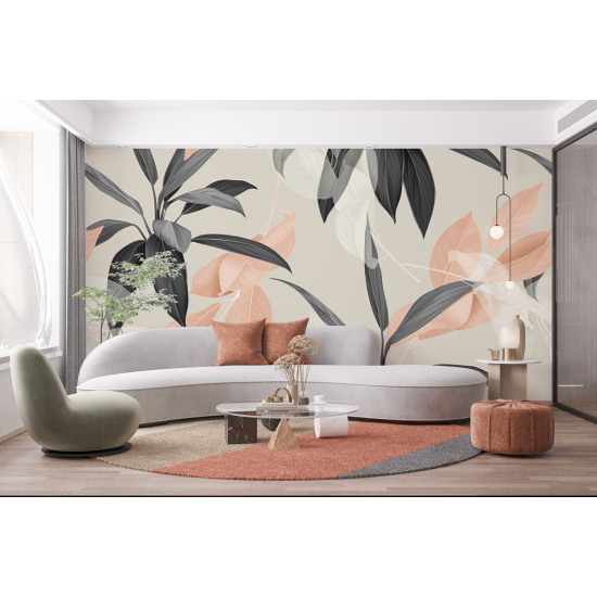 Panoramic Wallpaper - Wall Mural - Flowers