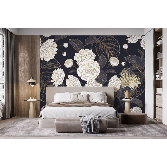 Panoramic Wallpaper - Wall Mural - Flowers