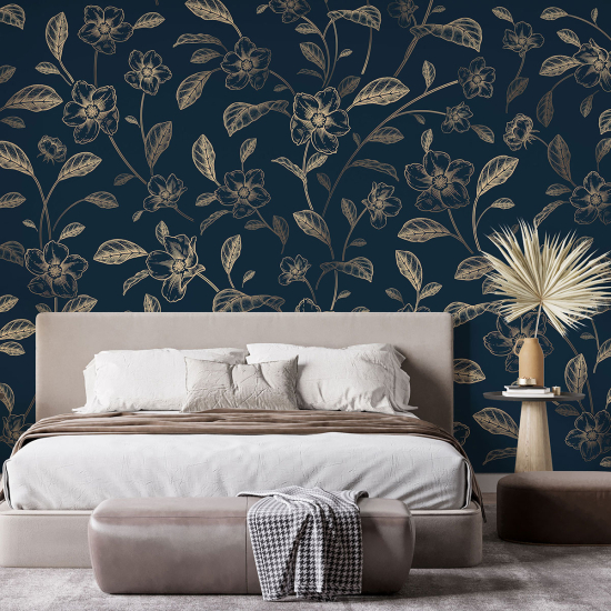 Panoramic Wallpaper - Wall Mural - Flowers