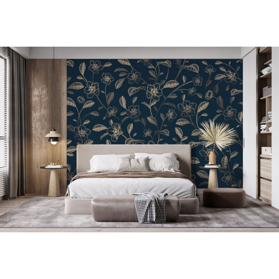 Panoramic Wallpaper - Wall Mural - Flowers