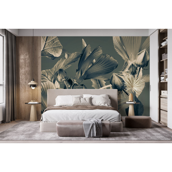 Panoramic Wallpaper - Wall Mural - Flowers