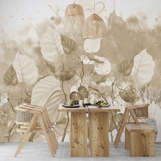 Panoramic Wallpaper - Wall Mural - Flowers