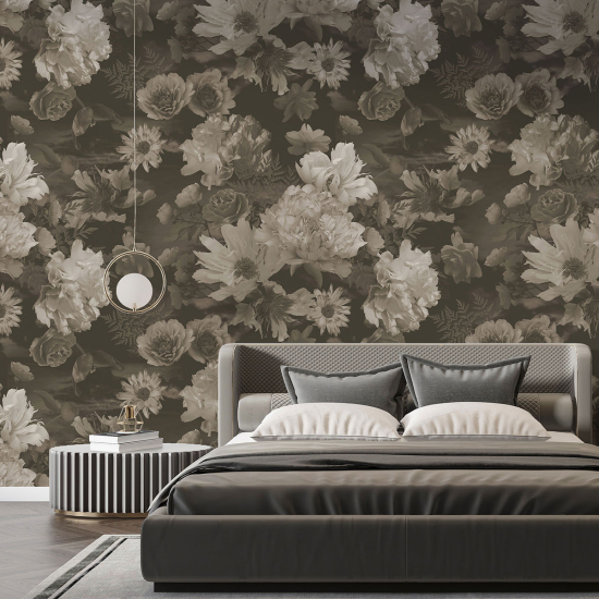 Panoramic Wallpaper - Wall Mural - Flowers