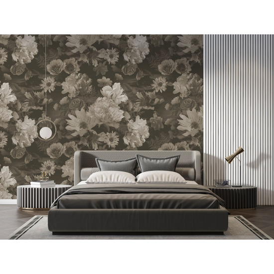 Panoramic Wallpaper - Wall Mural - Flowers