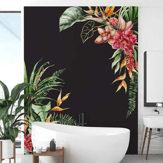 Panoramic Wallpaper - Wall Mural - Flowers