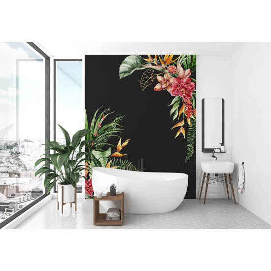 Panoramic Wallpaper - Wall Mural - Flowers