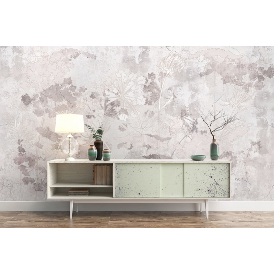 Panoramic Wallpaper - Wall Mural - Flowers