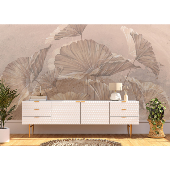 Panoramic Wallpaper - Wall Mural - Flowers