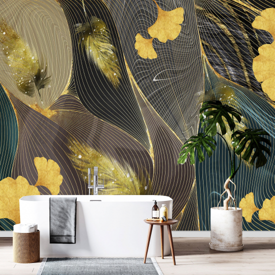 Panoramic Wallpaper - Wall Mural - Flowers