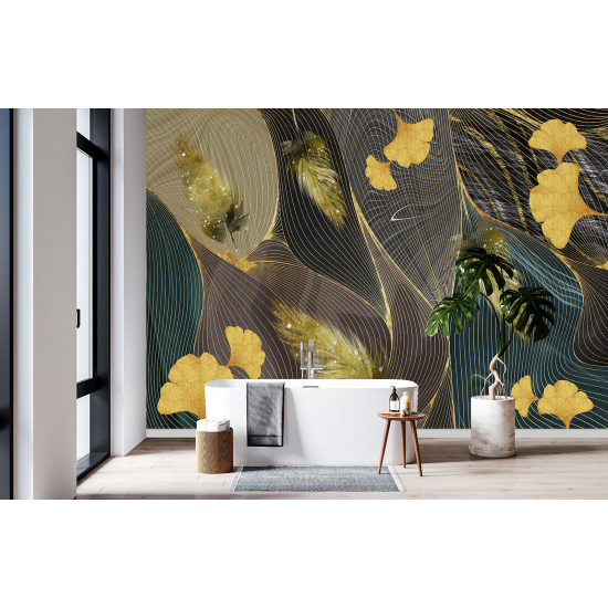 Panoramic Wallpaper - Wall Mural - Flowers