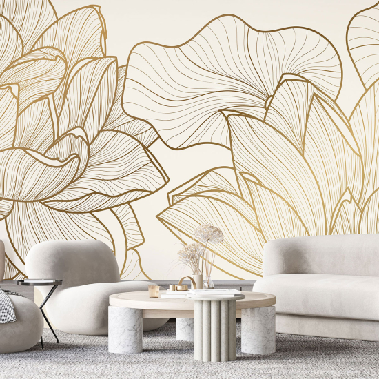 Panoramic Wallpaper - Wall Mural - Flowers