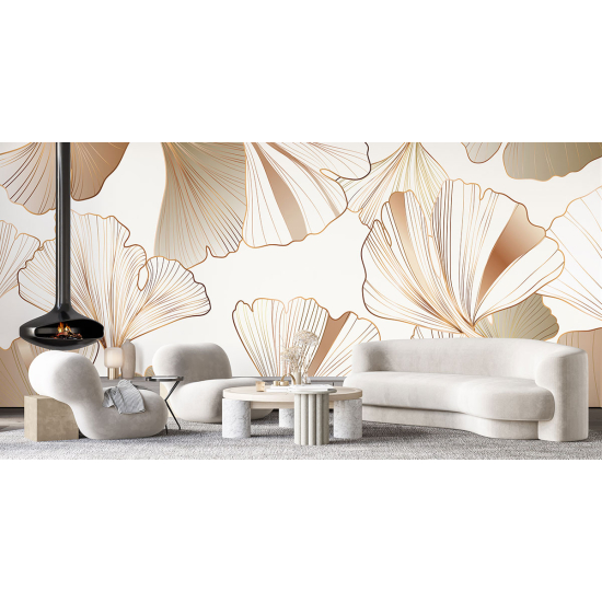 Panoramic Wallpaper - Wall Mural - Flowers