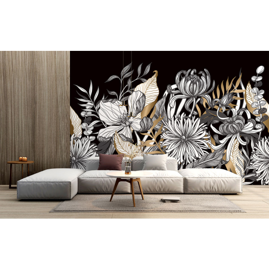 Panoramic Wallpaper - Wall Mural - Flowers