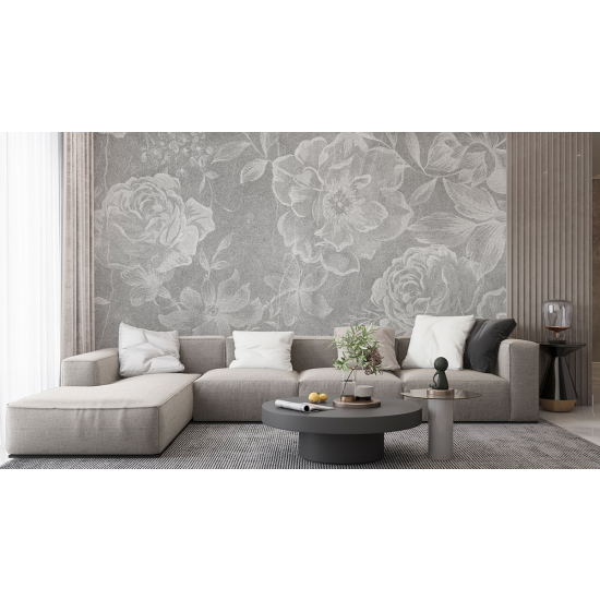 Panoramic Wallpaper - Wall Mural - Flowers