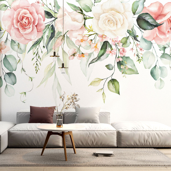 Panoramic Wallpaper - Wall Mural - Flowers