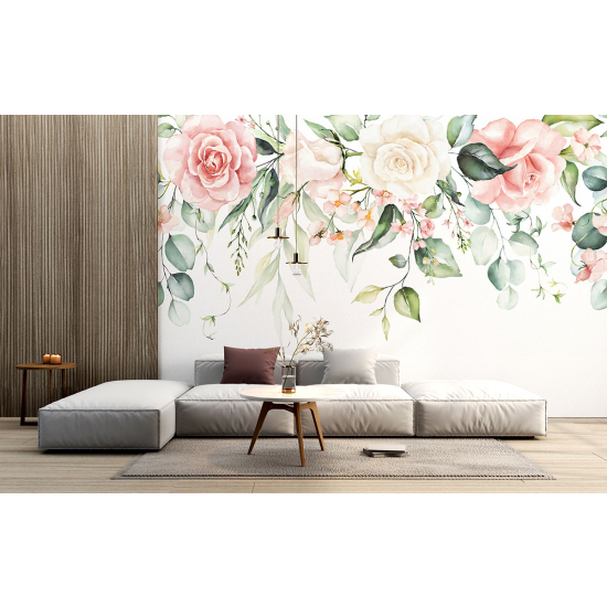 Panoramic Wallpaper - Wall Mural - Flowers